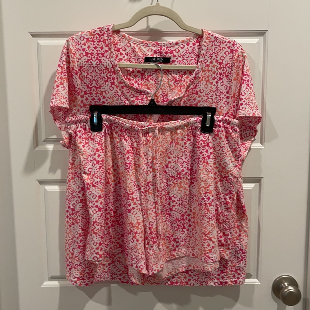 Ralph Lauren pj set shorts and top 100% cotton